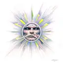 half sun tattoo design idea