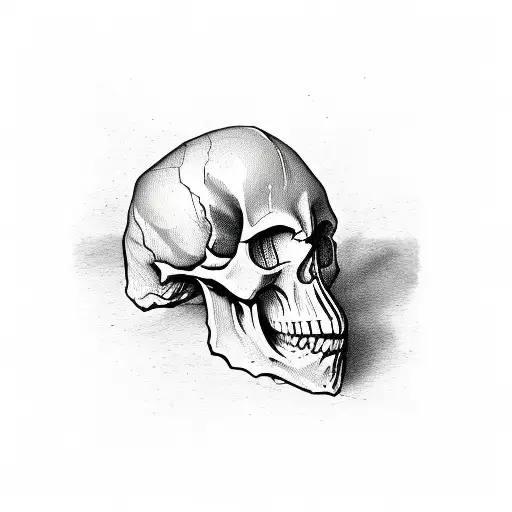 Skull, Dark Fantasy tattoo design idea