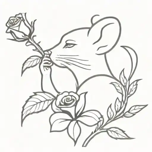 magician smelling rose tattoo design idea