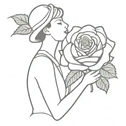 magician smelling rose tattoo tattoo design idea