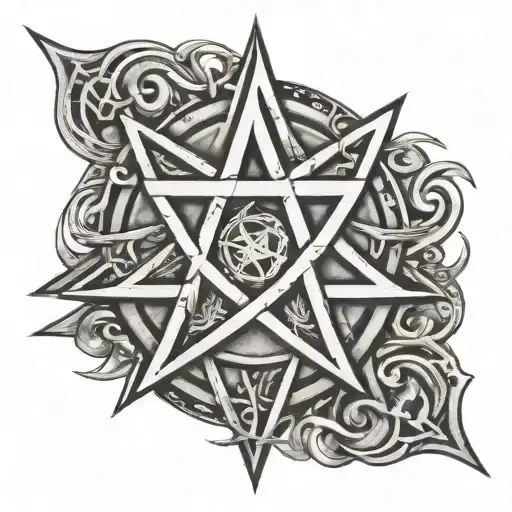 heartagram  tattoo design idea