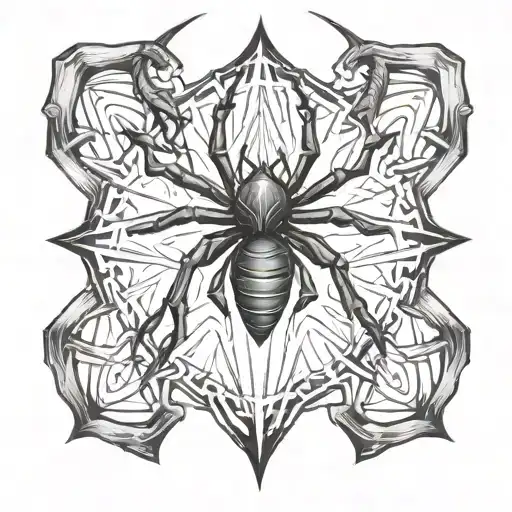 hunter x hunter spider with heartagram  tattoo design idea