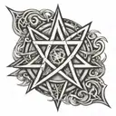 heartagram  tattoo design idea