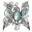 small winfs metal wire wrapped tattoo design idea