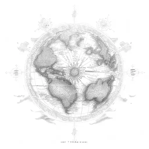 map centered on vietnam tattoo design idea