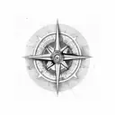 map centered on vietnam with travel element like compass tattoo design idea