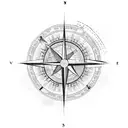 map centered on vietnam with travel element like compass tattoo design idea