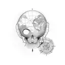 map centered on vietnam tattoo design idea