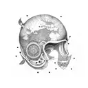 map centered on vietnam tattoo design idea