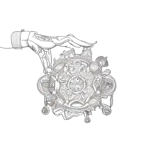 the avanturist in ukrainian outfit tattoo design idea