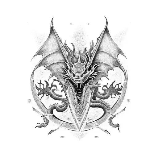steampunk dragon tattoo design idea