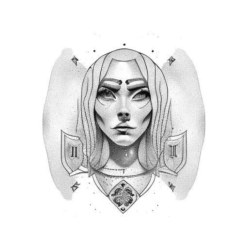 medieval gambler tattoo design idea