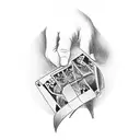 medieval gambler tattoo design idea