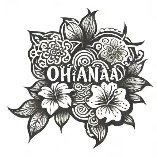 ohana means family family means nobody gets left behind or forgotton  tattoo design idea
