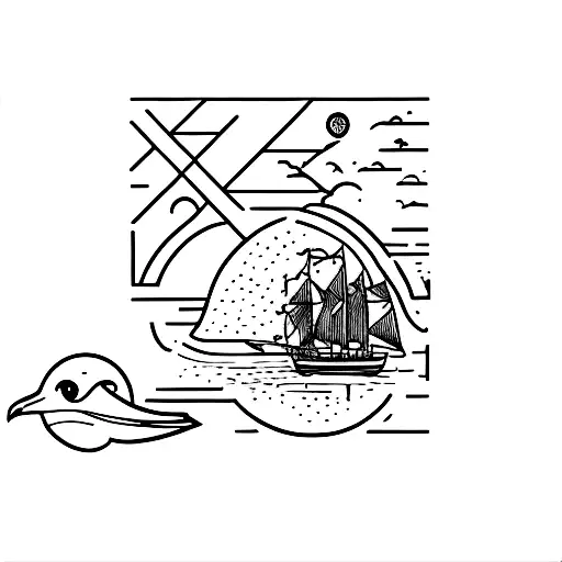 1989 numbers with a seagull flying above tattoo design idea