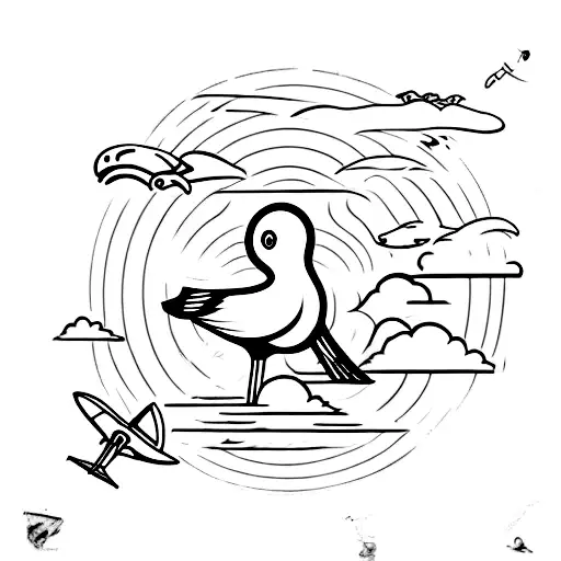 the numbers 1989 with a seagull flying above tattoo design idea