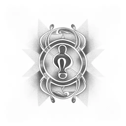 question mark tied like a bow tattoo design idea