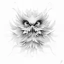 Chrysanthemum and phoenix  tattoo design idea