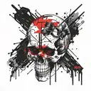 skull  tattoo design idea