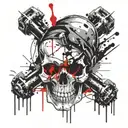 skull  tattoo design idea