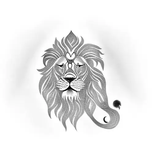 sri lankan lion tattoo design idea