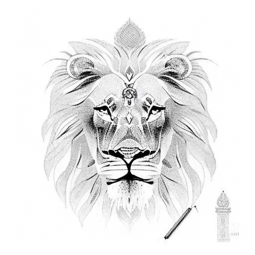 sri lankan lion tattoo design idea