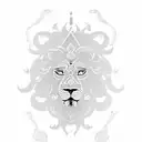 sri lankan lion tattoo design idea