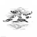 4 seagulls tattoo design idea