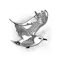 4 seagulls tattoo design idea