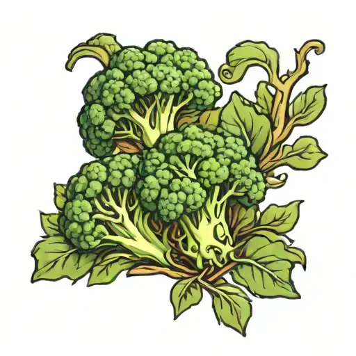 broccoli tattoo design idea