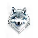 male wolf, female wolf and wolf cubs tattoo tattoo design idea