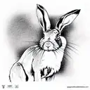 hare with three ears tattoo design idea
