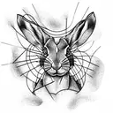 hare with three ears tattoo design idea