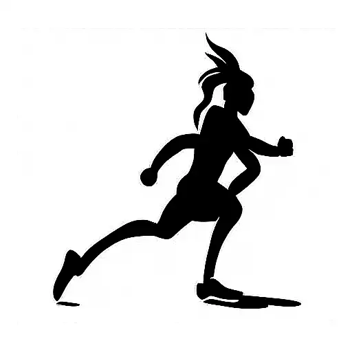 fusion of runner athlete and graphic designer tattoo design idea