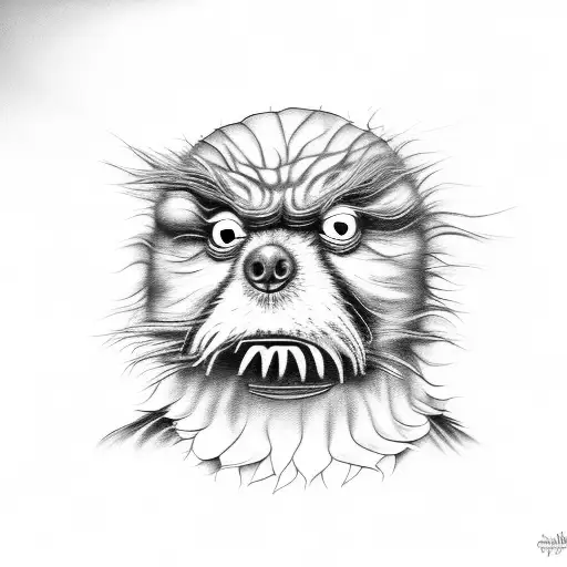 Oscar the grouch angry tattoo design idea