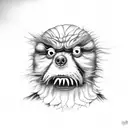 Oscar the grouch angry tattoo design idea