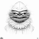 Oscar the grouch angry tattoo design idea