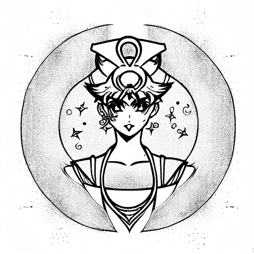sailor moon tattoo design idea
