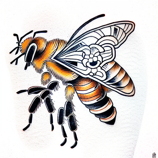 Honey Bee tattoo design idea