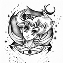 sailor moon tattoo design idea