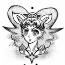 sailor moon tattoo design idea