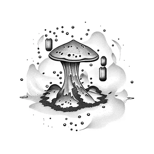 potion fungi world tattoo design idea