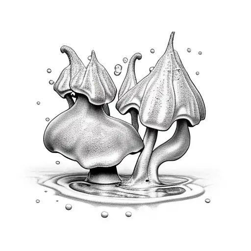 potion fungi world inside tattoo design idea