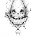 potion fungi world inside tattoo design idea