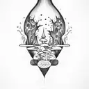 potion fungi world inside tattoo design idea