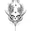 potion fungi world inside tattoo design idea