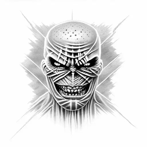 Iron Maiden's eddie mummy tattoo design idea