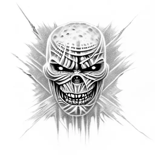 Iron Maiden's eddie mummy tattoo design idea