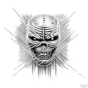 Iron Maiden's eddie mummy tattoo design idea