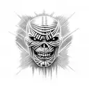 Iron Maiden's eddie mummy tattoo design idea